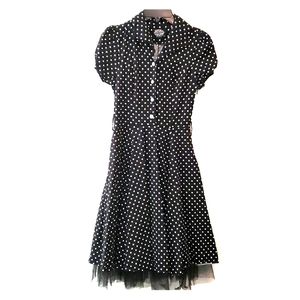 HEARTS & ROSES 1950's POLKA DOT DRESS
